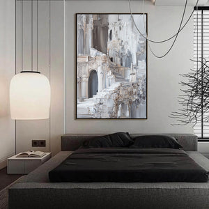 ECHOES OF STONE: Textured Impasto Architectural Painting