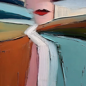 ECLAT: Modern Abstract Portrait Oil Painting with Textured Brushstrokes