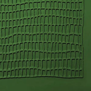 EMERALD GRID: Minimalist Textured Abstract Oil Painting