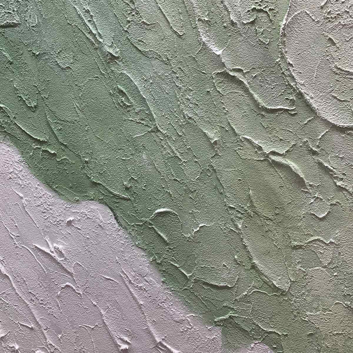 EMERALD PEAKS: Textured Abstract Landscape Oil Painting