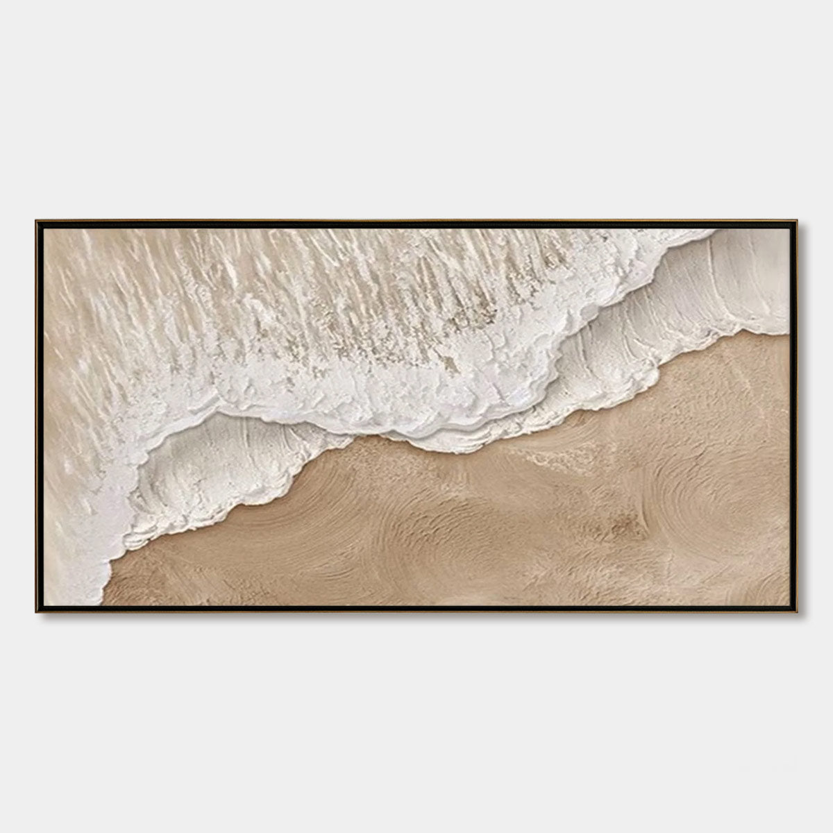 ETERNAL TIDE: Textured Wabi Sabi Beach & Sea Painting