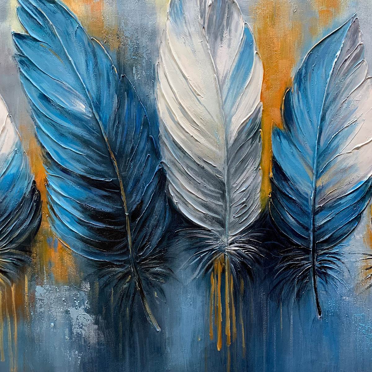 ETHEREAL FEATHERS: Textured Still Life Oil Painting