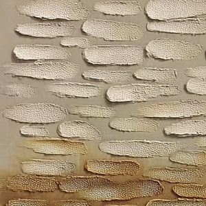 Earthen Strata: Textured Abstract Wabi Sabi Oil Painting on Canvas