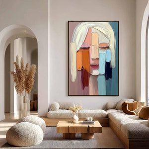 FACETS: Expressive Abstract Portrait Impasto Oil Painting
