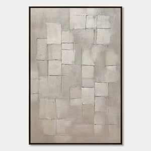 Foundations: handmade original textured geometric abstract wall art.