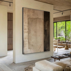 FRAGMENTED MEMORY: Wabi Sabi Style Textured Abstract Painting