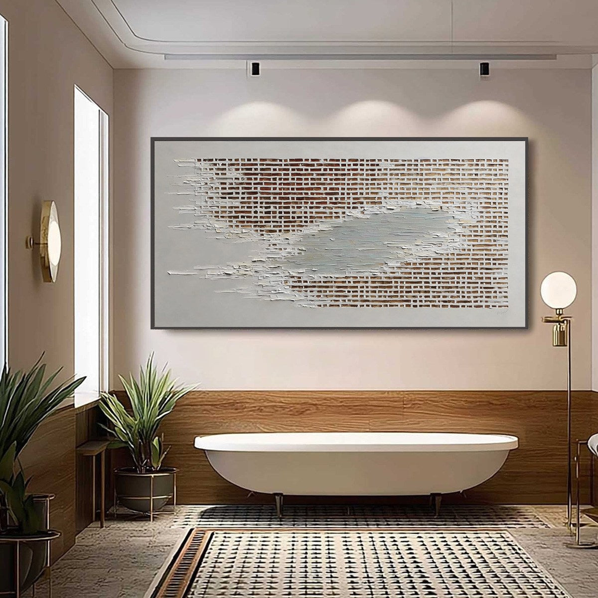 FRAGMENTS OF TIME: Textured Minimalist Architectural Abstract Painting