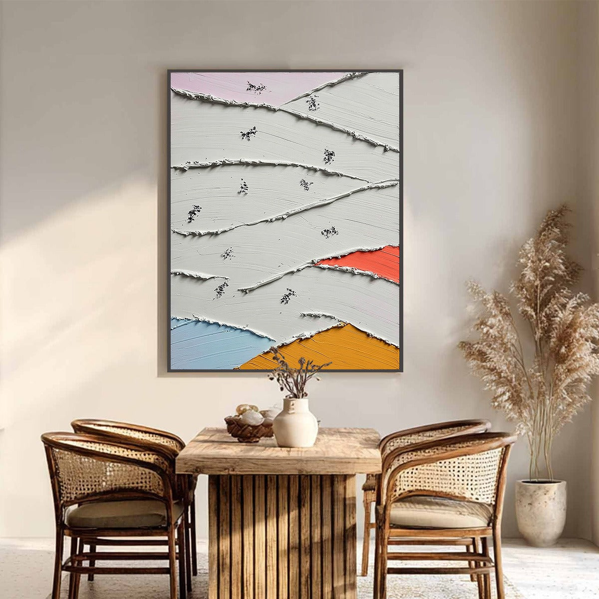 FRAGMENTS: Textured Wabi-Sabi Abstract Impasto Painting