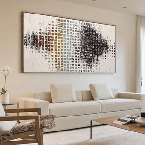 FREQUENCY: Large Textured Wabi Sabi Abstract Painting