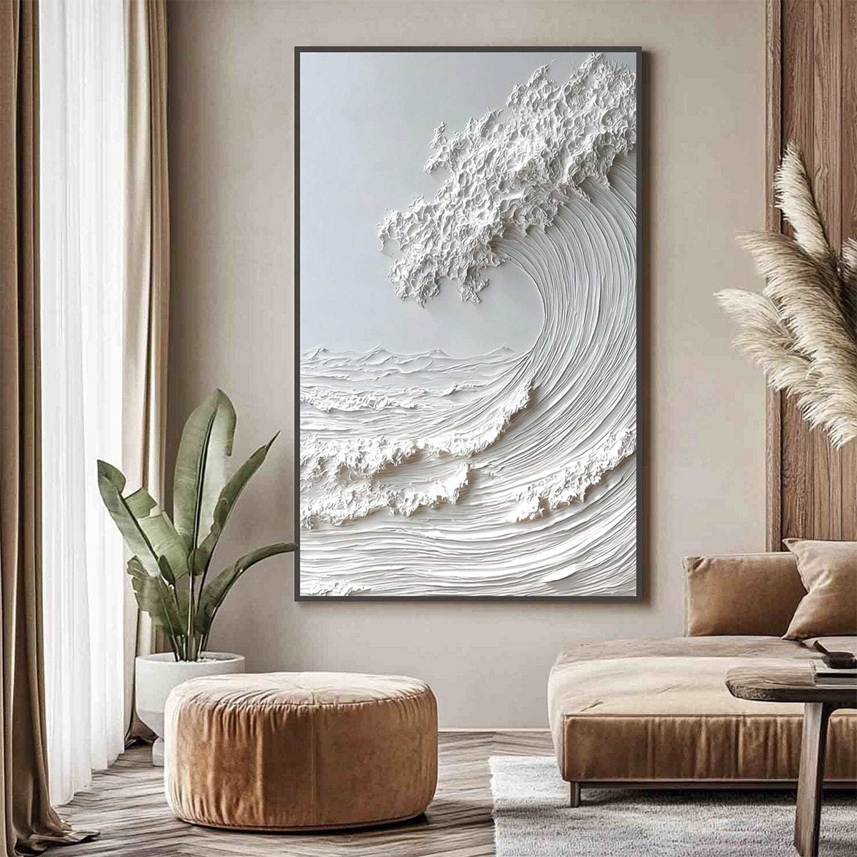 FROZEN MOMENTUM Textured Impasto Seascape Oil Painting