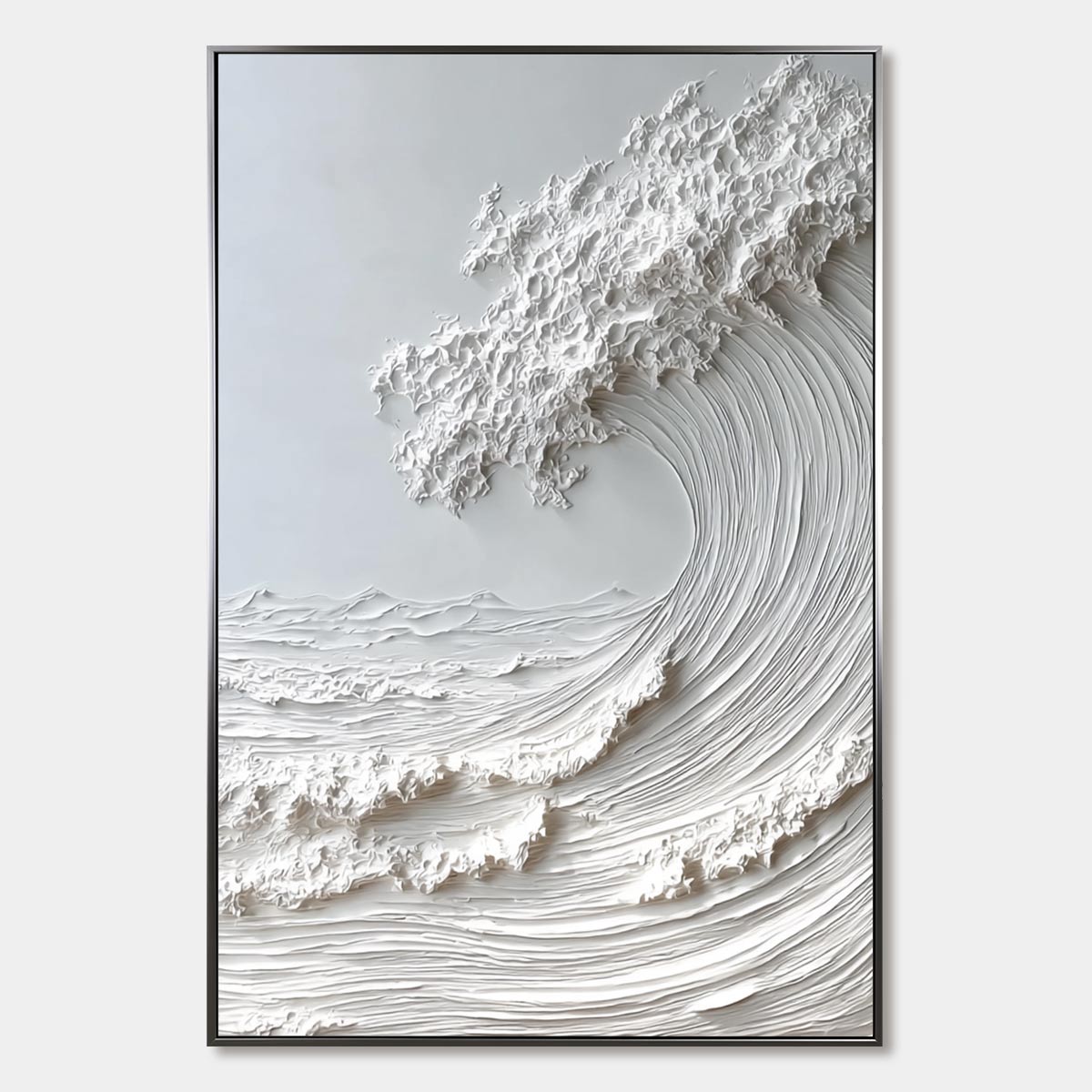 FROZEN MOMENTUM Textured Impasto Seascape Oil Painting