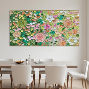 Ready to Ship |GARDEN RHAPSODY: Textured Floral Oil Painting