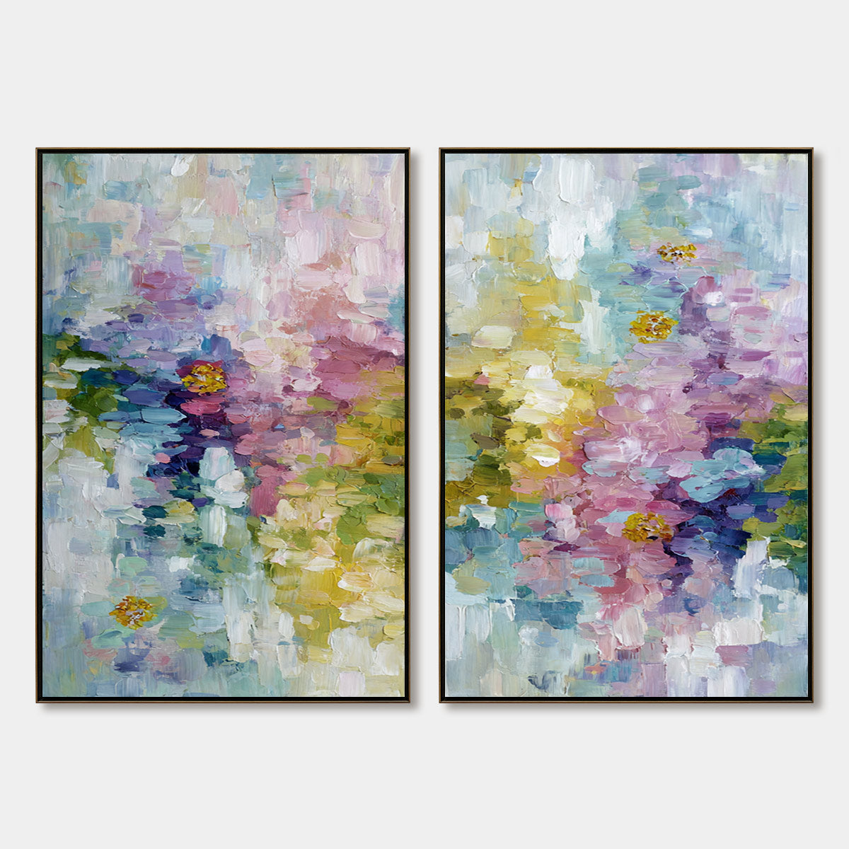 GARDEN REVERIE: Colorful Abstract Floral Impasto Painting Set