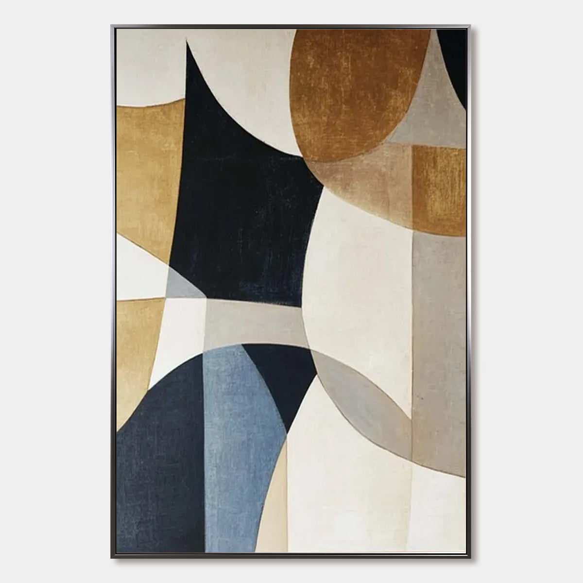 GEOMETRIC BALANCE Abstract Minimalist Geometric Oil Painting