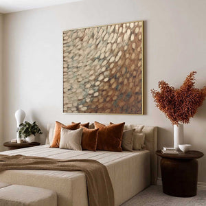 GOLDEN DRIFT: Textured Wabi Sabi Abstract Oil Painting