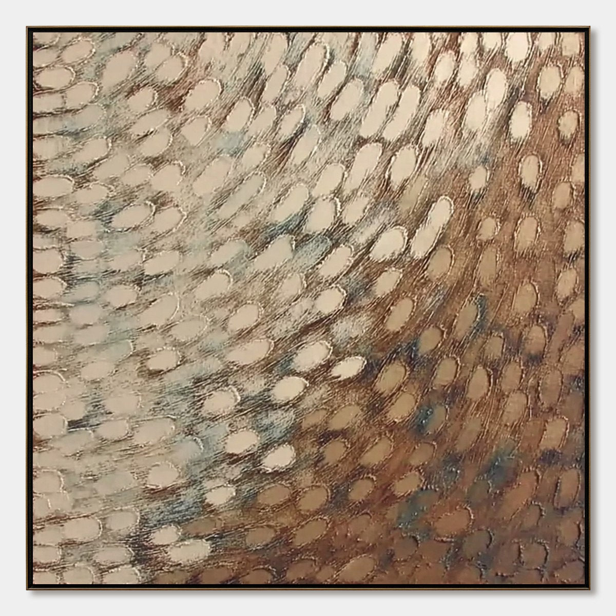 GOLDEN DRIFT: Textured Wabi Sabi Abstract Oil Painting
