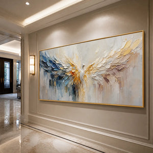 GOLDEN WINGS: Golden Angel Wings Abstract