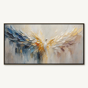 GOLDEN WINGS: Golden Angel Wings Abstract