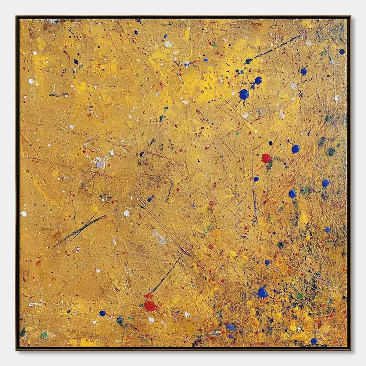 GOLDEN CHORUS Abstract Expressionist Oil Painting