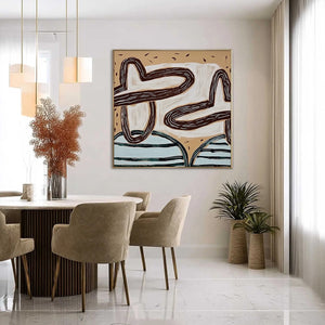 GROUNDED FLOW: Wabi Sabi Inspired Abstract Painting with Earthy Tones