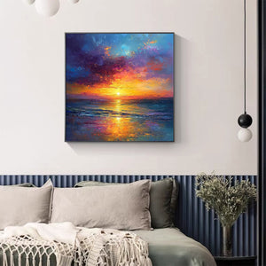 GOLDEN_HOUR_Vibrant_Sunset_Seascape_Oil_Painting