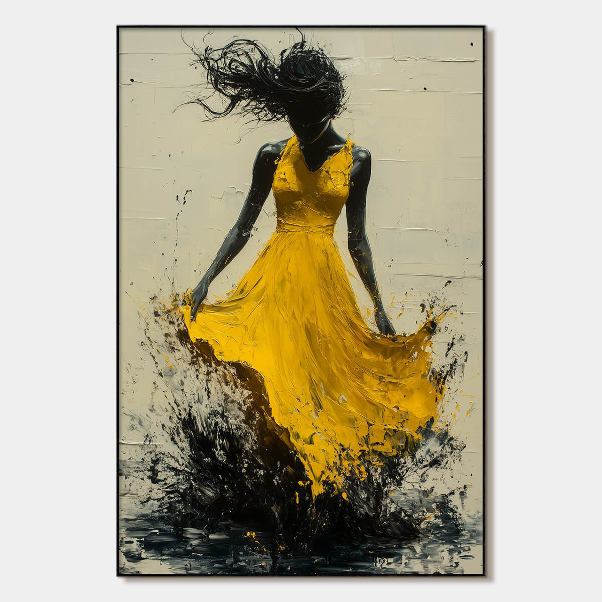 lady in the yellow dress painting Portrait of a girl in a yellow dress, holding a fan, in an interior, 1903 by Margaret Fletcher
