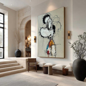 INNER MONOLOGUE: Expressive Abstract Figurative Impasto Wall Art