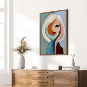 INNER WORLD: Textured Abstract Figurative Portrait Painting