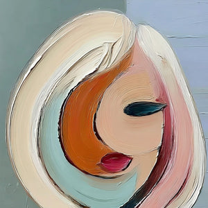 INNER WORLD: Textured Abstract Figurative Portrait Painting