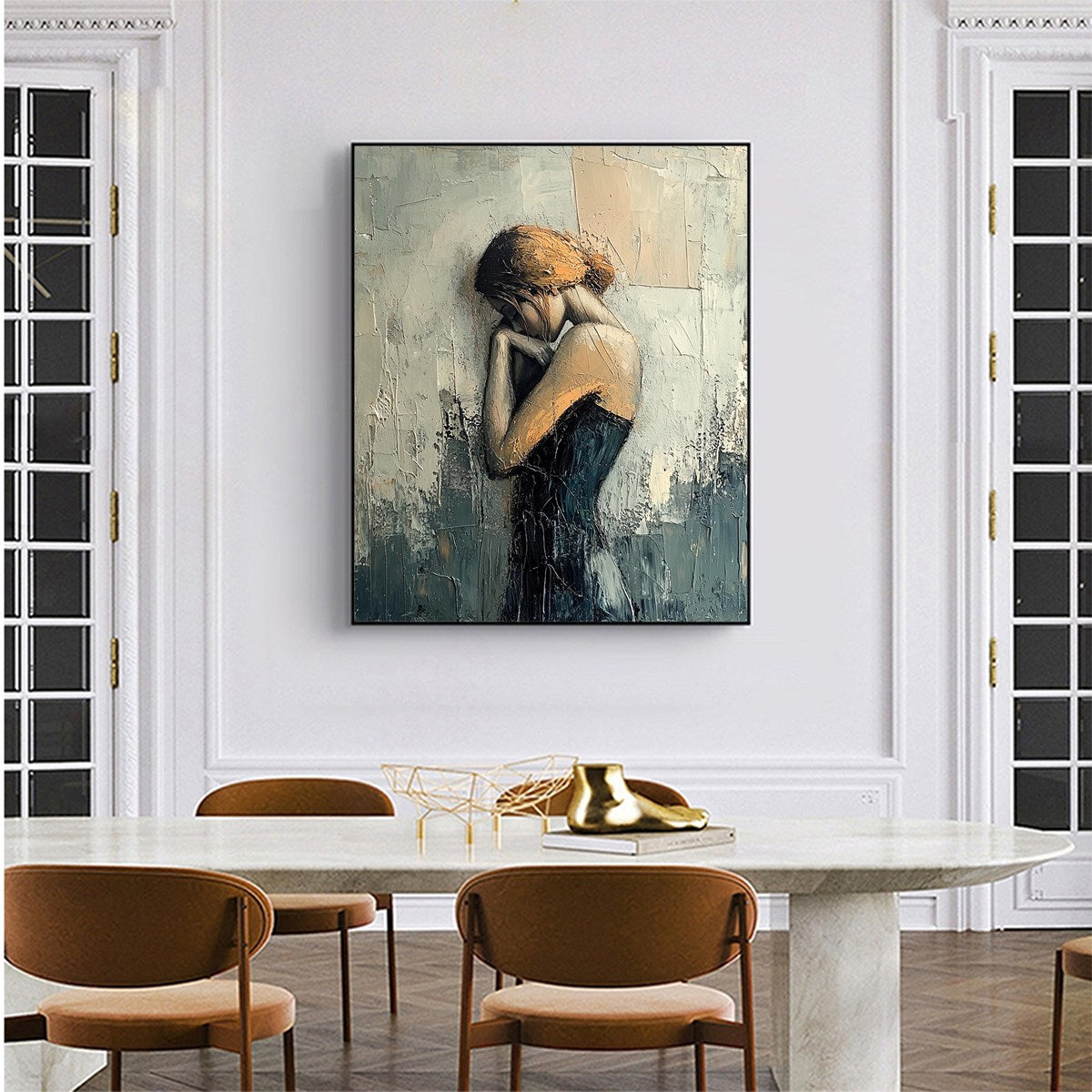 INNER REFLECTIONS: Textured Portrait Oil Painting