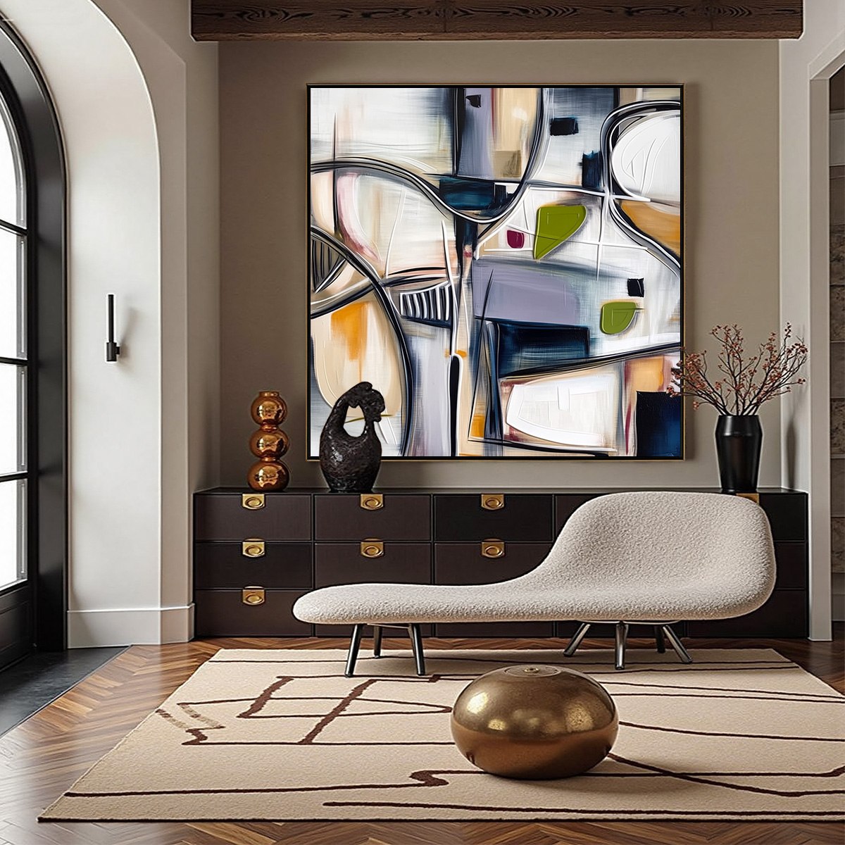 INTERSECTION: Dynamic Modern Abstract Textured Wall Art