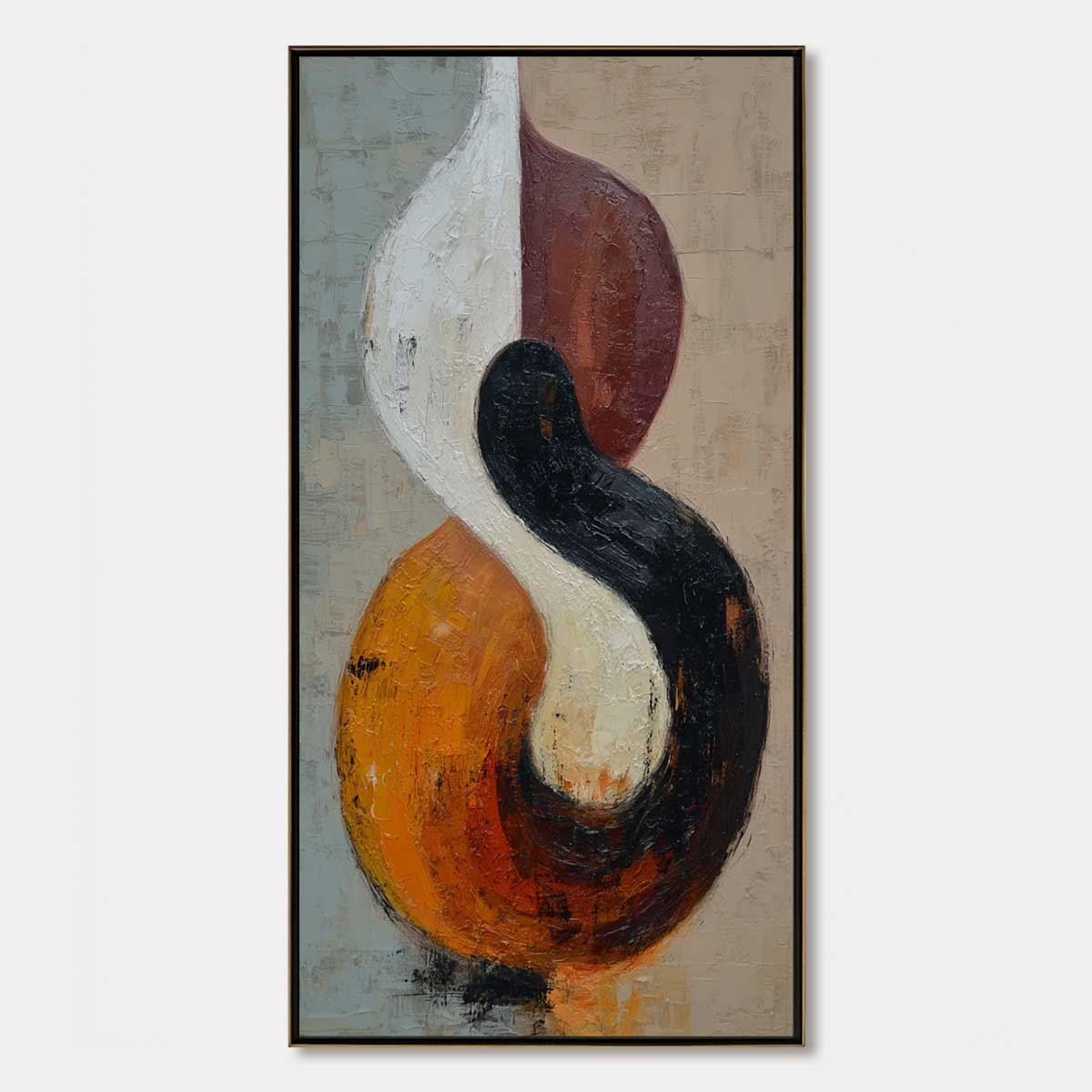 INTERTWINE: Textured Wabi Sabi Abstract Painting for Modern Decor