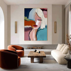 INWARD: Abstract Figurative Portrait Painting with Thick Texture