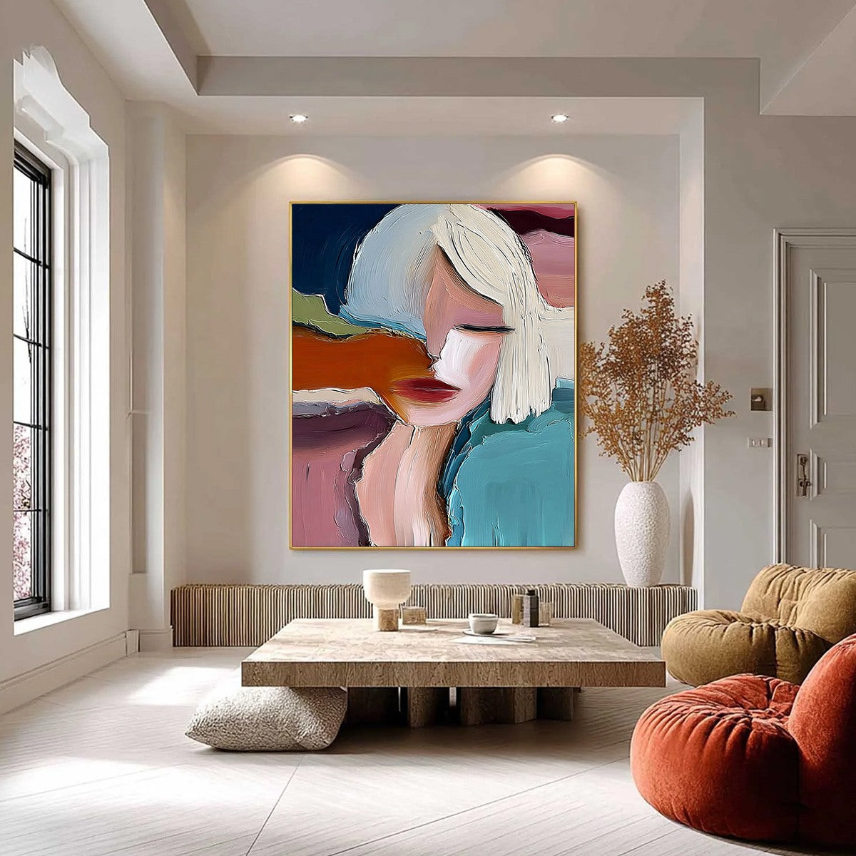 INWARD: Abstract Figurative Portrait Painting with Thick Texture