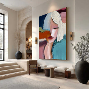 INWARD: Abstract Figurative Portrait Painting with Thick Texture