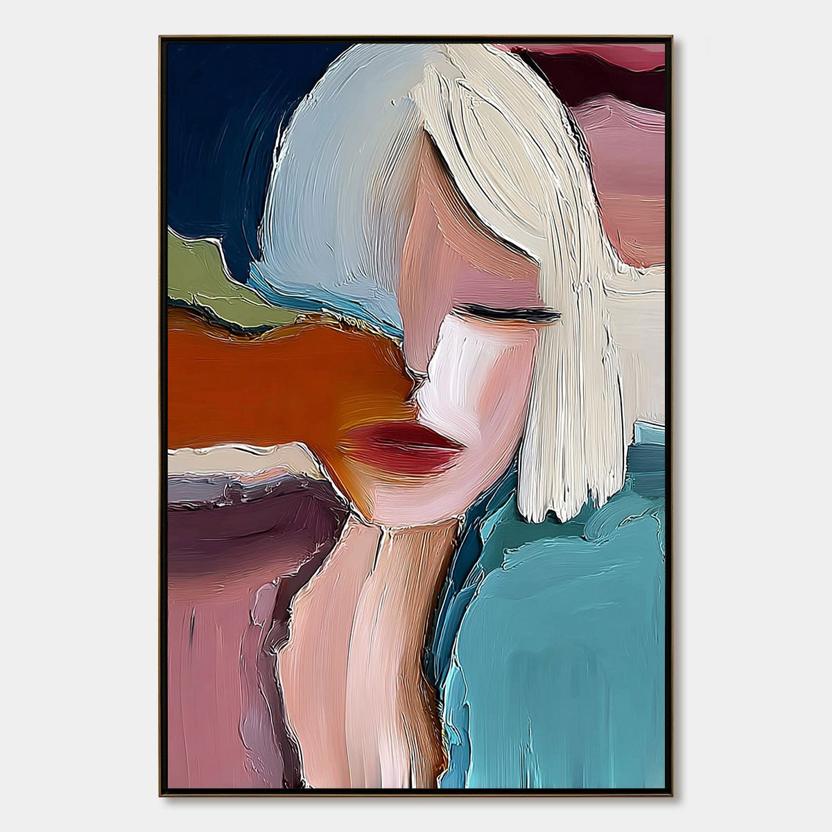 INWARD: Abstract Figurative Portrait Painting with Thick Texture