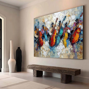 JAZZMEN'S JAM: Textured Impasto Painting of Musicians