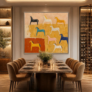 JOYFUL HORSE: Colorful Horse Pattern Painting