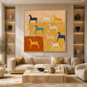 JOYFUL HORSE: Colorful Horse Pattern Painting