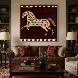 EQUESTRIAN MOSAIC displayed in a refined hotel