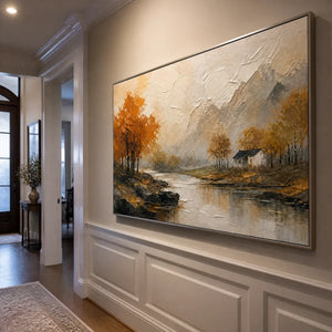 AUTUMN MIRROR displayed in a refined entry hall
