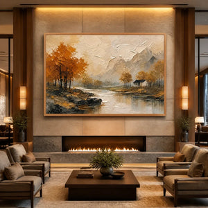 AUTUMN MIRROR displayed in a refined hotel
