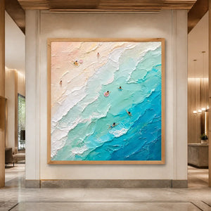 TURQUOISE DESCENT displayed in a refined hotel