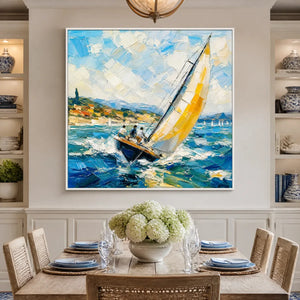 GOLDEN SAIL displayed in a refined dining room
