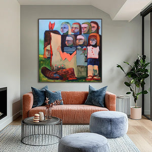 KINDRED SPIRITS: Expressive Figurative Group Portrait Oil Painting