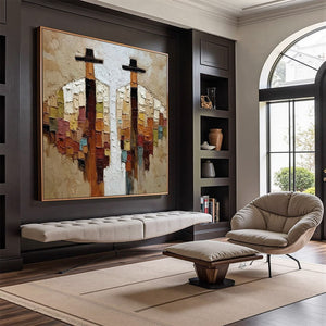 KINDRED SPIRITS: Textured Abstract Figurative Impasto Painting
