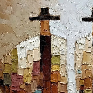 KINDRED SPIRITS: Textured Abstract Figurative Impasto Painting