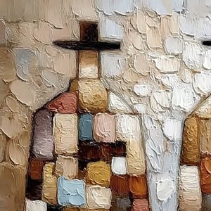 KINDRED SPIRITS: Textured Impasto Figurative Portrait Oil Painting