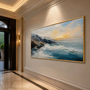 MIDNIGHT BREAKER: Stormy Ocean Wave Painting