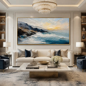 MIDNIGHT BREAKER: Stormy Ocean Wave Painting